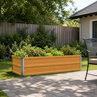 vidaXL Höjd Trädgårdsbädd Naturlig 100 x 40 x 24 cm kallvalsad stål