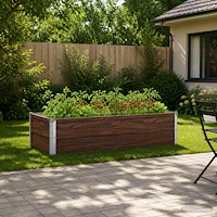 vidaXL Höjd Trädgårdsbädd Svart 100 x 40 x 24 cm kallvalsad stål