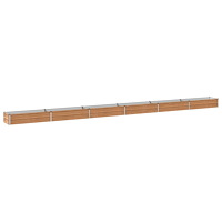 vidaXL Höjd Trädgårdsbädd Träbrun 600 x 40 x 24 cm kallvalsad stål