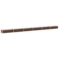 vidaXL Höjd Trädgårdsbädd Svart 600 x 40 x 24 cm kallvalsad stål