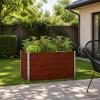 vidaXL Höjd Trädgårdsbädd Rostig 100 x 80 x 55 cm corton