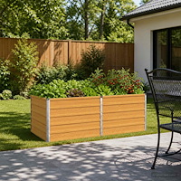 vidaXL Höjd Trädgårdsbädd Naturlig 160 x 80 x 55 cm kallvalsad stål