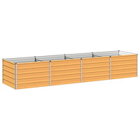 vidaXL Höjd Trädgårdsbädd Naturlig 320 x 80 x 55 cm kallvalsad stål