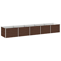 vidaXL Höjd Trädgårdsbädd Svart 400 x 80 x 55 cm kallvalsad stål