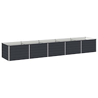 vidaXL Höjd Trädgårdsbädd Antracit 400 x 80 x 55 cm kallvalsad stål