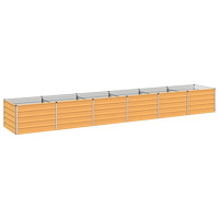 vidaXL Höjd Trädgårdsbädd Naturlig 480 x 80 x 55 cm kallvalsad stål