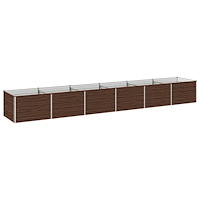 vidaXL Höjd Trädgårdsbädd Svart 480 x 80 x 55 cm kallvalsad stål