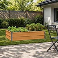 vidaXL Höjd Trädgårdsbädd Naturlig 100 x 80 x 24 cm kallvalsad stål