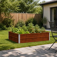 vidaXL Höjd Trädgårdsbädd Rostig 100 x 80 x 24 cm corton
