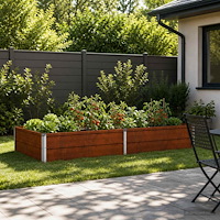 vidaXL Höjd Trädgårdsbädd Rostig 160 x 80 x 24 cm corton
