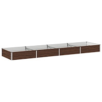vidaXL Höjd Trädgårdsbädd Svart 320 x 80 x 24 cm kallvalsad stål