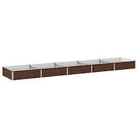 vidaXL Höjd Trädgårdsbädd Svart 400 x 80 x 24 cm kallvalsad stål