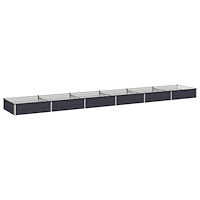 vidaXL Höjd Trädgårdsbädd Antracit 480 x 80 x 24 cm kallvalsad stål