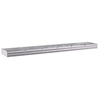 vidaXL Höjd Trädgårdsbädd Silver 480 x 80 x 24 cm galvaniserad