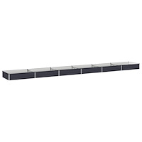vidaXL Höjd Trädgårdsbädd Antracit 600 x 80 x 24 cm kallvalsad stål