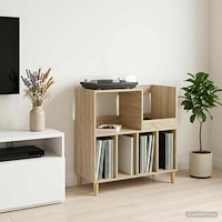 vidaXL Ställ för Skivspelare Sonoma-ek 82 x 39,5 x 82,5 cm