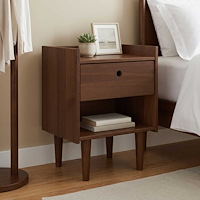 vidaXL Sängbord BILBAO Mörk karamell 45 x 35 x 59 cm