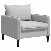vidaXL XL Fåtölj Ljusgrå Sammet