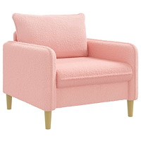 vidaXL XL Fåtölj Rosa Bouclé