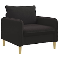 vidaXL XL Fåtölj Svart Bouclé