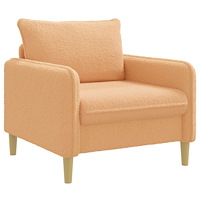 vidaXL XL Fåtölj Beige Bouclé