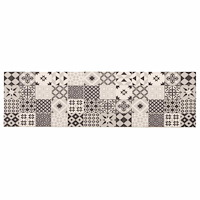 vidaXL Köksmatta grå mosaik 300 x 60 cm 100% Polyamid Tvättbar