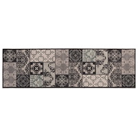 vidaXL Köksmatta svart mosaik 300 x 60 cm 100% Polyamid Tvättbar
