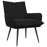 vidaXL Fåtölj Svart Sammet