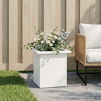 vidaXL Odlingslåda med LED Vit 30 x 30 x 30 cm Stål