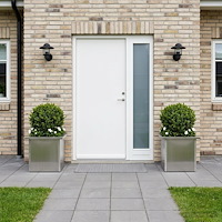 vidaXL Odlingslåda med LED 2 st Silver 30 x 30 x 30 cm Rostfritt stål