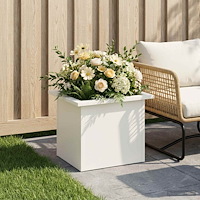 vidaXL Odlingslåda med LED Vit 30 x 40 x 30 cm Stål
