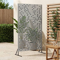 vidaXL Avskärmningsskärm 100 x 50 x 180 cm Galvaniserat stål Silver