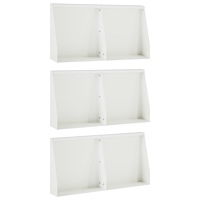 vidaXL Stödvägg 6 st 40 x 12 x 30 cm Stål Vit