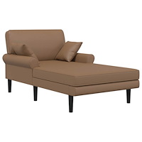 vidaXL Schäslong Cappuccino Konstläder
