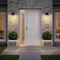 vidaXL Odlingslåda med LED 2 st Silver 30 x 30 x 30 cm