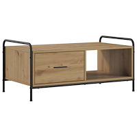 vidaXL Kaffeebord Artisan-ek 90 x 49 x 41 cm Konstruerat trä