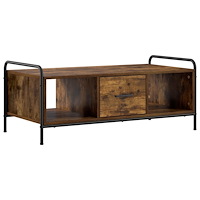vidaXL Kaffeebord Rökt ek 99,5 x 49 x 41 cm Konstruerat trä