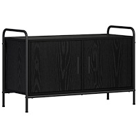 vidaXL TV-skåp 79,5 x 33 x 50 cm Svart ek Konstruerat trä