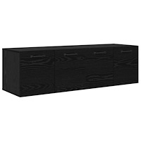 vidaXL Väggskåp 2 st 120 x 36,5 x 35 cm Konstruerat trä Svart ek