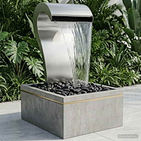 vidaXL Trädgårdsvattenfall Rostfritt Stål 304 54,5 x 34 x 83 cm Silver