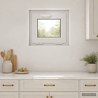 vidaXL Källarfönster inre färg vit RISOR 50 x 45 cm PVC och klart glas