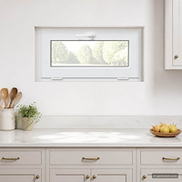 vidaXL Källarfönster inre färg vit RISOR 80 x 45 cm PVC och klart glas