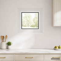 vidaXL Källarfönster inre färg vit RISOR 30 x 30 cm PVC och klart glas