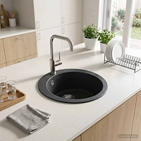 vidaXL Diskho med enkelho Granit 50,5 x 29 cm Grafit