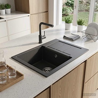 vidaXL Enkel diskho Granite 62 x 50 x 20 cm Grafit