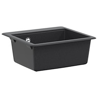 vidaXL Diskbänk med enkelho Granit 47 x 44 x 19 cm Grafit