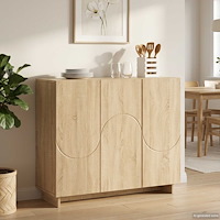 vidaXL Sideboard Sonoma-ek 85.5 x 31 x 75 cm Konstruerat trä