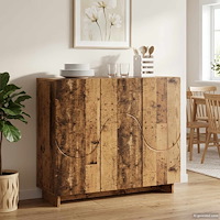 vidaXL Sideboard Gammalt trä 85.5 x 31 x 75 cm Konstruerat trä