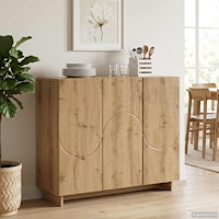vidaXL Sideboard Artisan-ek 85.5 x 31 x 75 cm Konstruerat trä