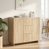 vidaXL Sideboard Sonoma-ek 85.5 x 31 x 75 cm Konstruerat trä